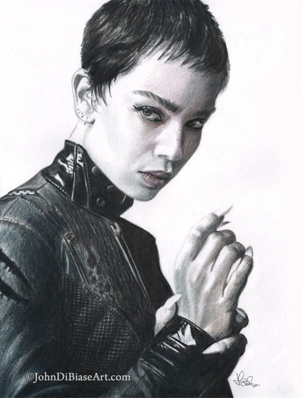 Catwoman (Zoe Kravitz) from The Batman Colored Pencil Drawing Print