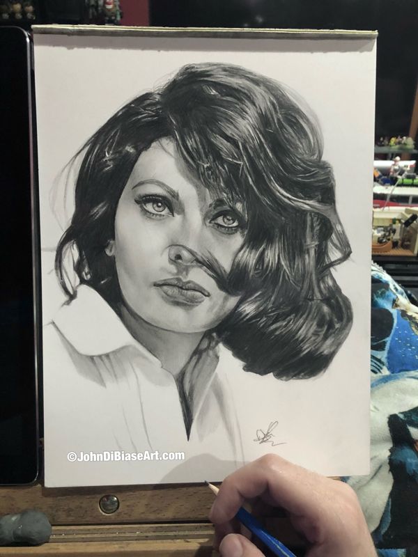 Sophia Loren Original Drawing (NOT a print)