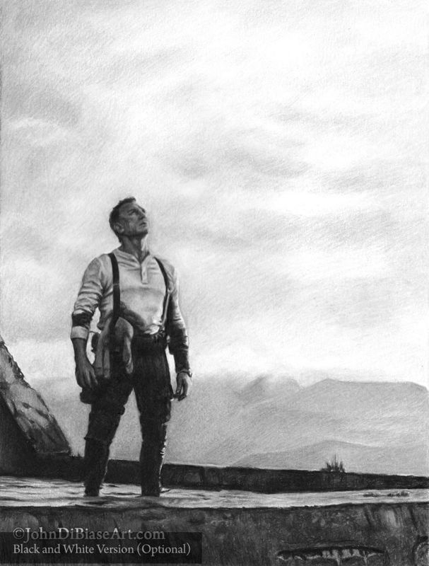 James Bond Daniel Craig "No Time To Die" Colored Pencil Drawing Print 8.5 x 11