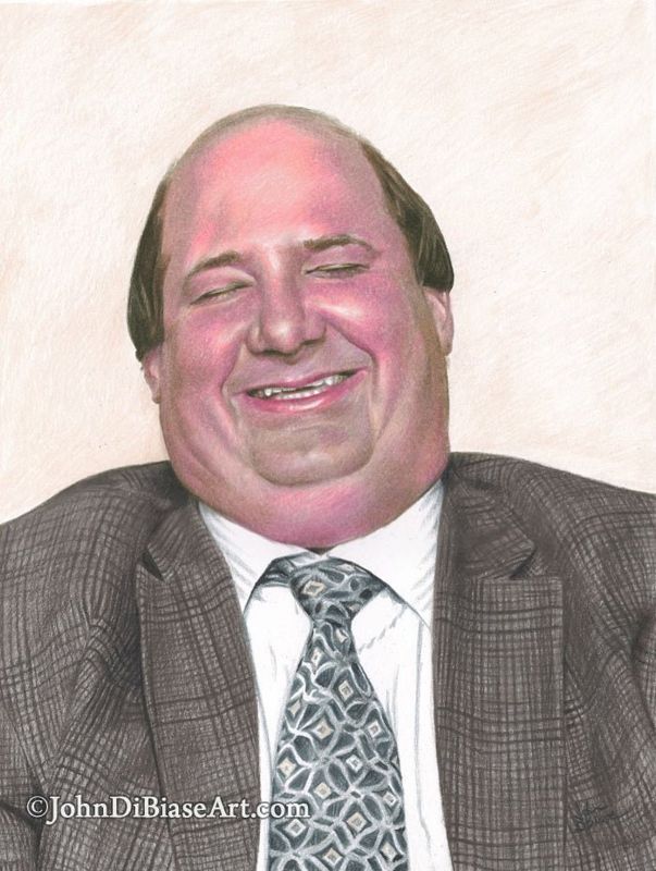Kevin Malone from "The Office" (Brian Baumgartner) Drawing Print 8.5 x 11