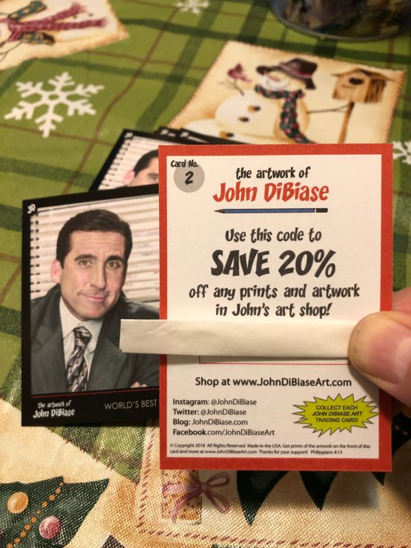 John DiBiase Trading Card #2 - Michael Scott (Steve Carell) of The Office