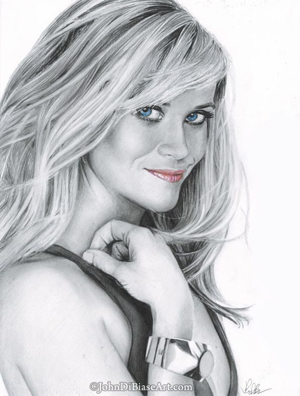 Reese Witherspoon Drawing Print 8.5 x 11