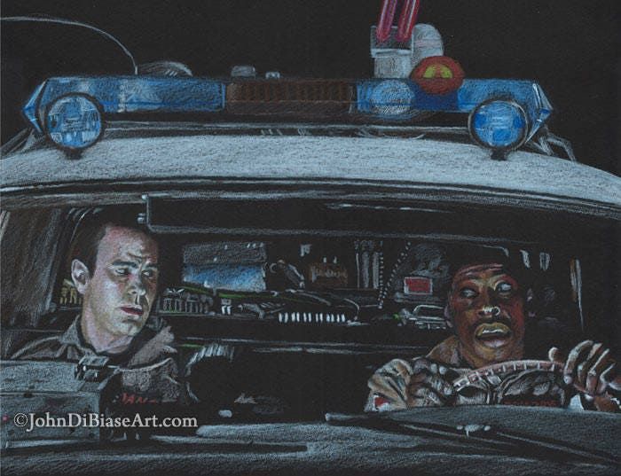 Ray & Winston Ghostbusters Drawing Print