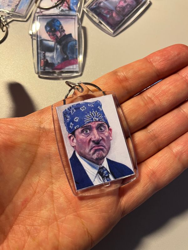 1.57 × 2.17 inch Custom Keychain Featuring My Artwork - YOU CHOOSE!