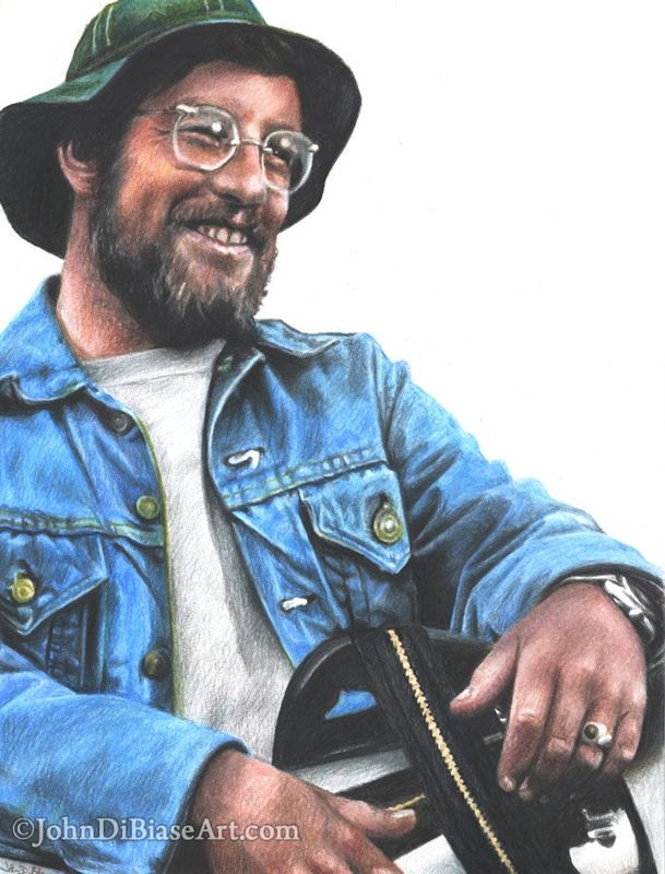 Jaws' Matt Hooper (Richard Dreyfuss) Colored Pencil Drawing Print 8.5 x 11