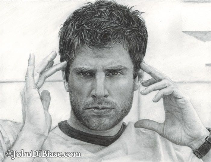 Drawing Print of James Roday as Shawn Spencer in TV's PSYCH