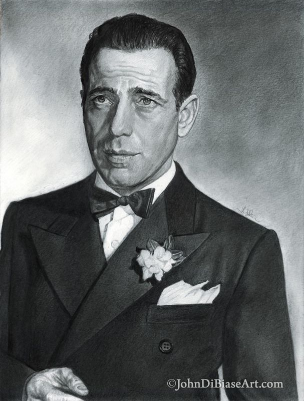 Humphrey Bogart Original Drawing (NOT a print)