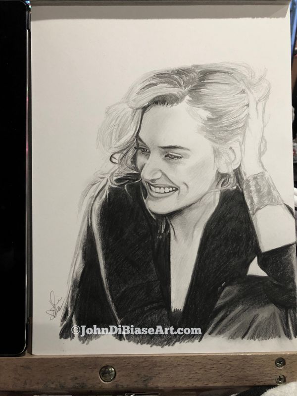 Kate Winslet Original Graphite Sketch (NOT a print)