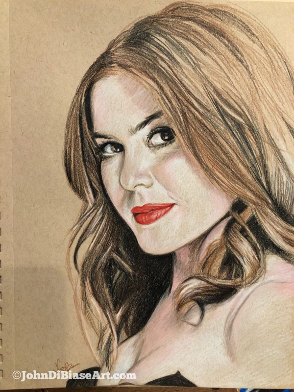 Isla Fisher Original Sketch (NOT a print)
