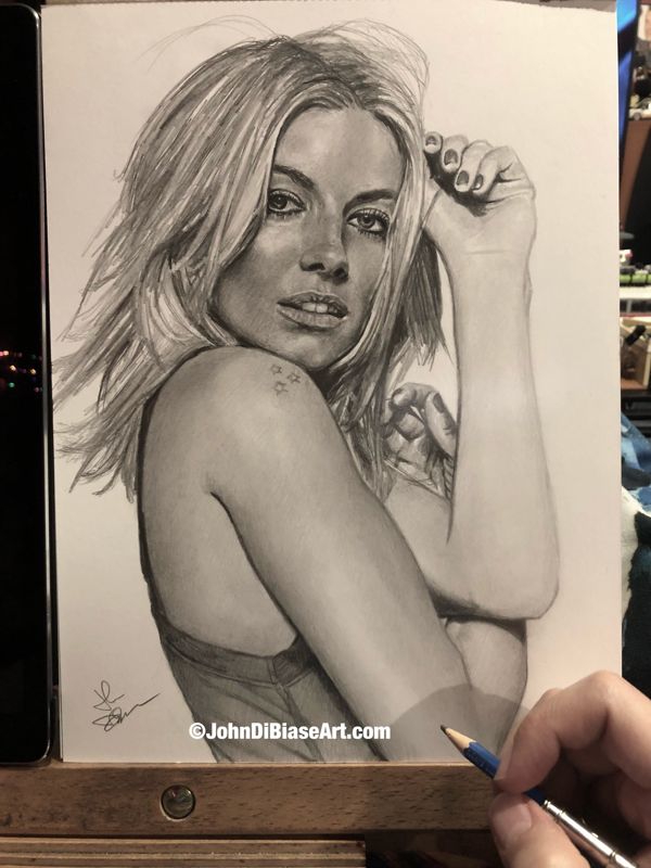 Sienna Miller Original Graphite Drawing (NOT a print)
