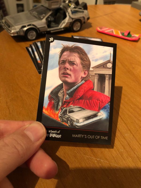 John DiBiase Trading Cards #1 to #11 (Jurassic Park, Office, Iron Man, Ghostbusters, Back to the Future, Star Wars, Captain America & More)