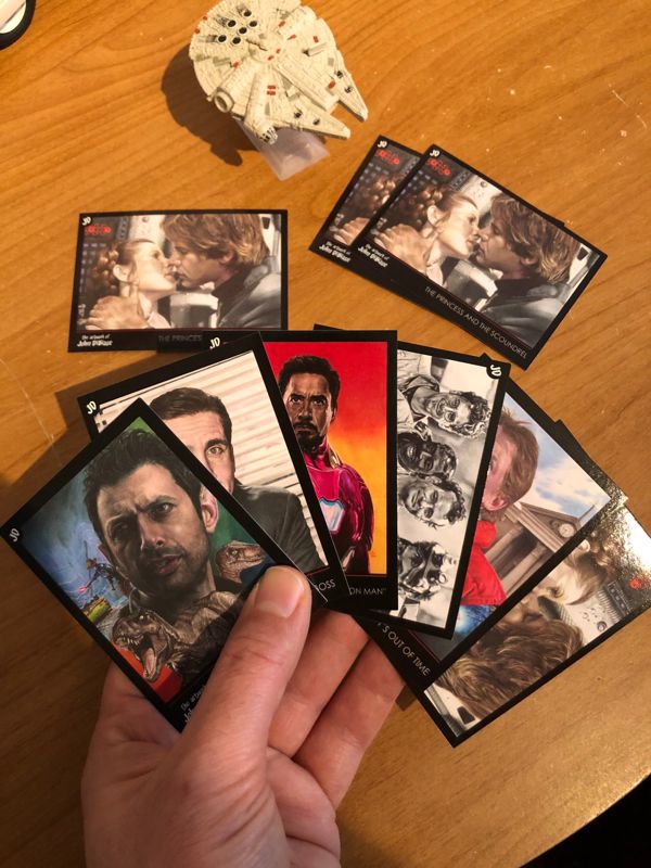 John DiBiase Trading Cards #1 to #11 (Jurassic Park, Office, Iron Man, Ghostbusters, Back to the Future, Star Wars, Captain America & More)