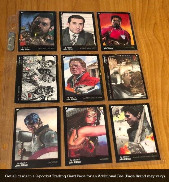 John DiBiase Trading Cards #1 to #11 (Jurassic Park, Office, Iron Man, Ghostbusters, Back to the Future, Star Wars, Captain America & More)