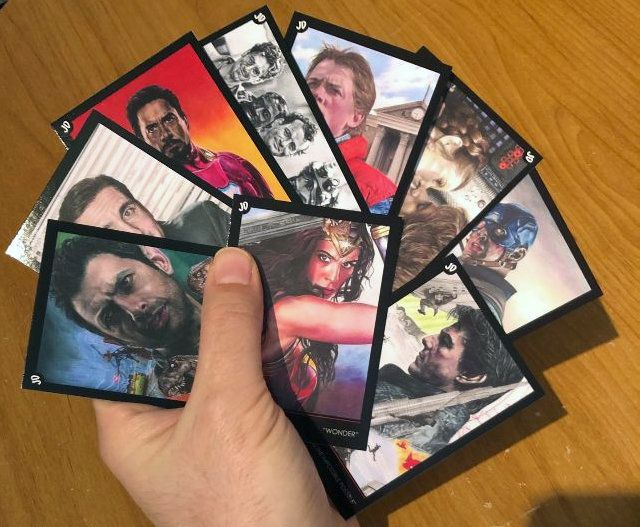 John DiBiase Trading Cards #1 to #11 (Jurassic Park, Office, Iron Man, Ghostbusters, Back to the Future, Star Wars, Captain America & More)