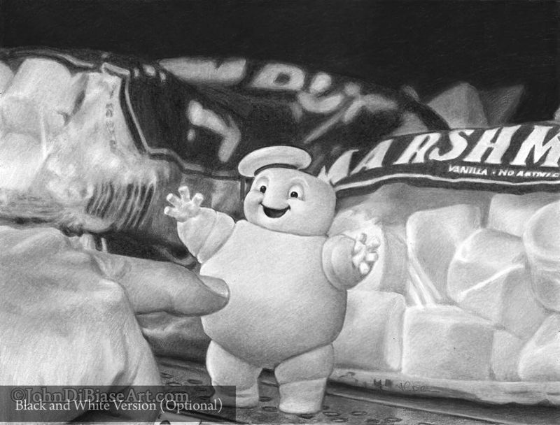 Mini-Puft Ghostbusters Afterlife Drawing Print 8.5 x 11