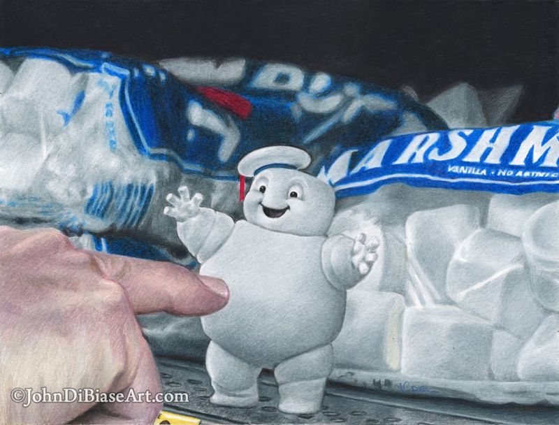 Mini-Puft Ghostbusters Afterlife Drawing Print 8.5 x 11