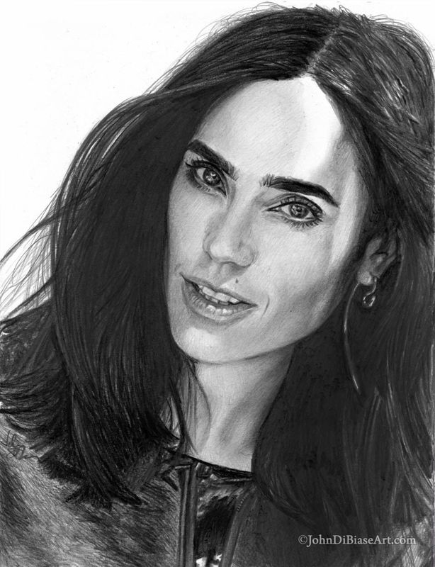 Original Drawing of Jennifer Connelly (NOT a print)