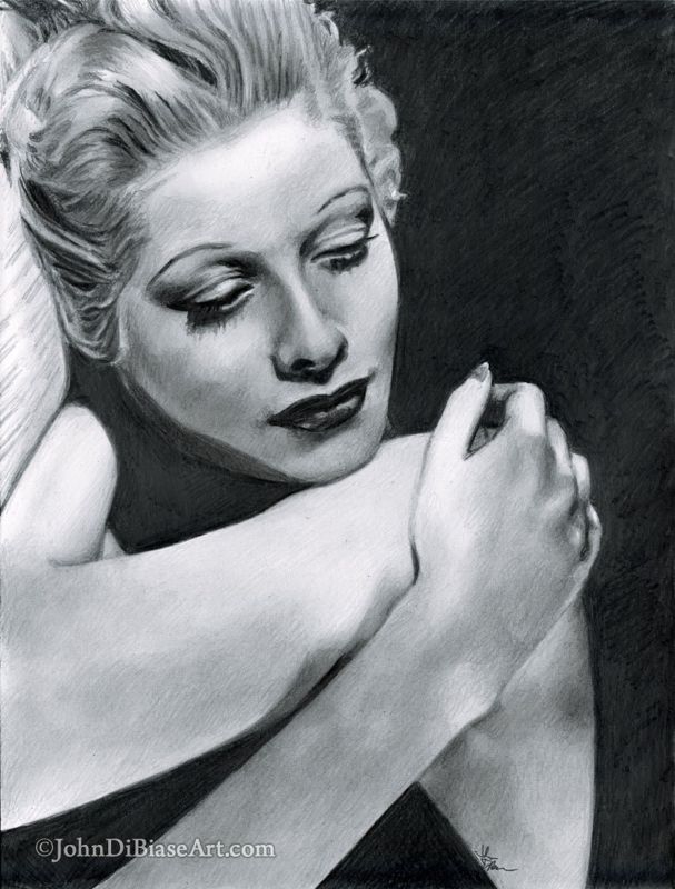 Lucille Ball Pencil Drawing Print (8.5 x 11)