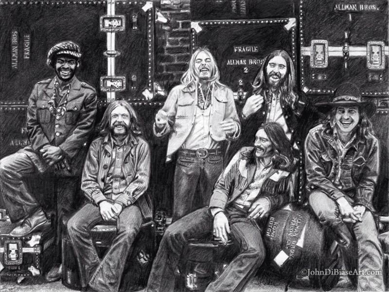 The Allman Brothers Drawing Print