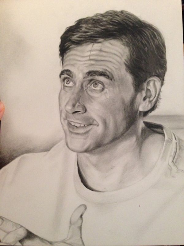 Steve Carell Original drawing as Evan Baxter in Evan Almighty