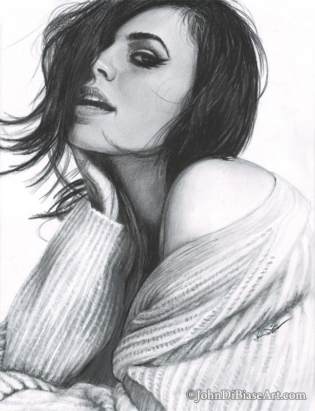 Hayley Atwell  Pencil Drawing Print (8.5 x 11)