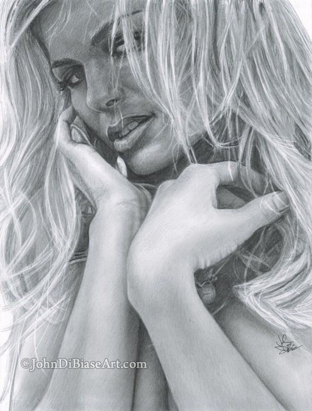 Marisa Miller Drawing Print