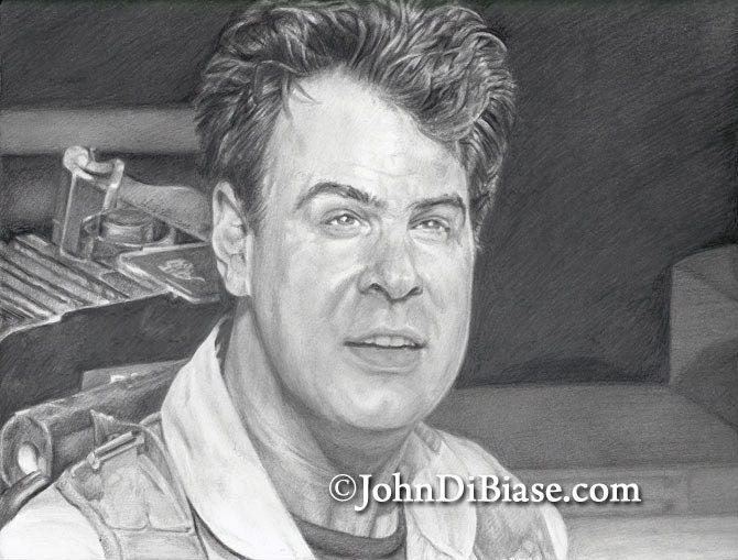 Dan Aykroyd as Ray Stantz in Ghostbusters Drawing Print