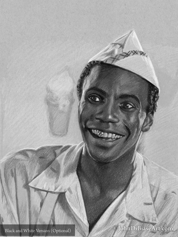 Goldie Wilson (Don Fullilove) in Back To The Future Drawing Print 8.5 x 11
