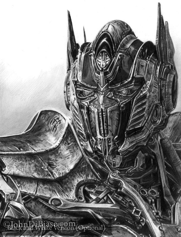Optimus Prime from Transformers: Age of Extinction Drawing Print 8.5 x 11
