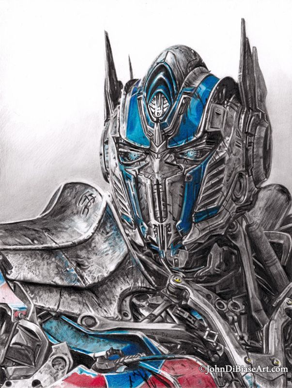 Optimus Prime from Transformers: Age of Extinction Drawing Print 8.5 x 11