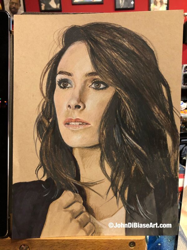 ORIGINAL Sketch of Abigail Spencer (9 x 12) - NOT A PRINT