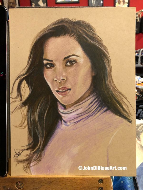 Original Sketch of Olivia Munn (NOT a print) 9 x 12
