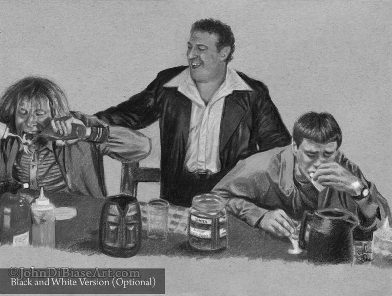 Harry, Mental (Mike Starr) and Lloyd in Dumb and Dumber Drawing Print 11 x 8.5