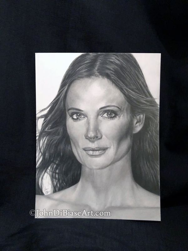 Actual Drawing of Garbrielle Anwar as Fiona Glenanne in "Burn Notice" (NOT a Print)