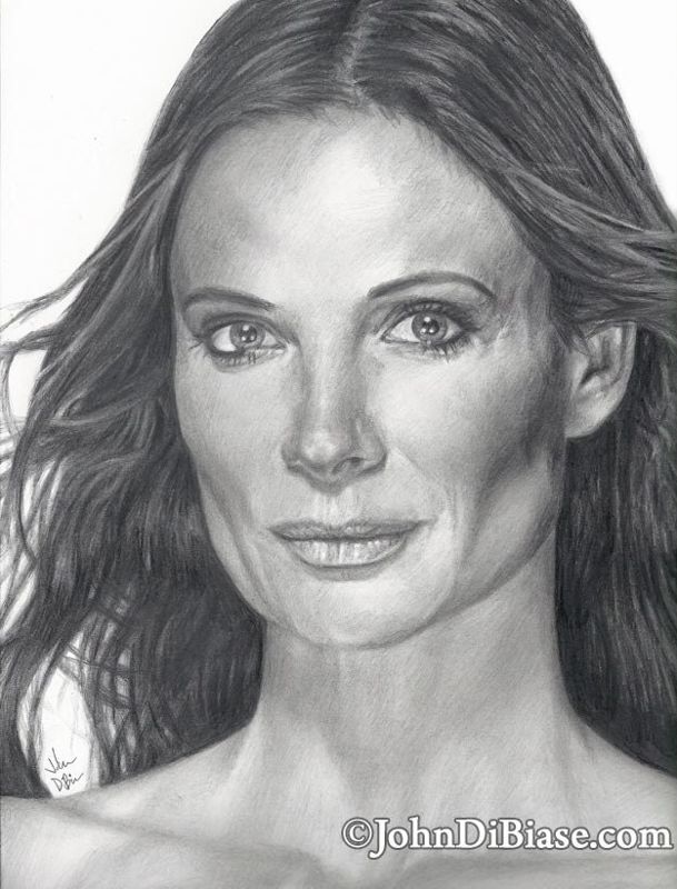 Actual Drawing of Garbrielle Anwar as Fiona Glenanne in "Burn Notice" (NOT a Print)