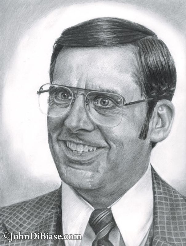 Original Drawing of Steve Carell as Brick Tamland in Anchorman (NOT a print)