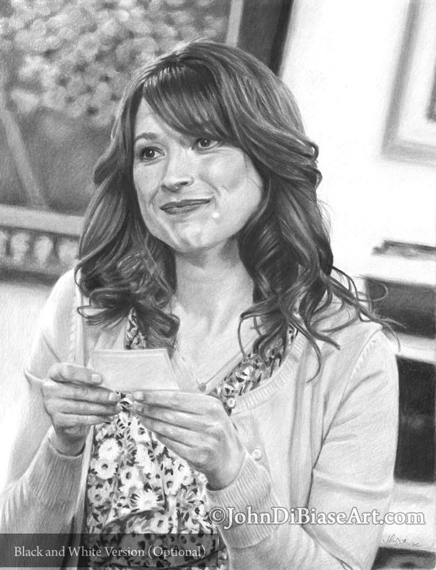 Ellie Kemper as "Erin Hannon" from The Office Colored Pencil Drawing Print 8.5 x 11