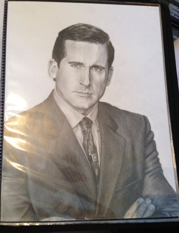 Original Drawing of Steve Carell as Michael Scott in The Office (NOT a print)