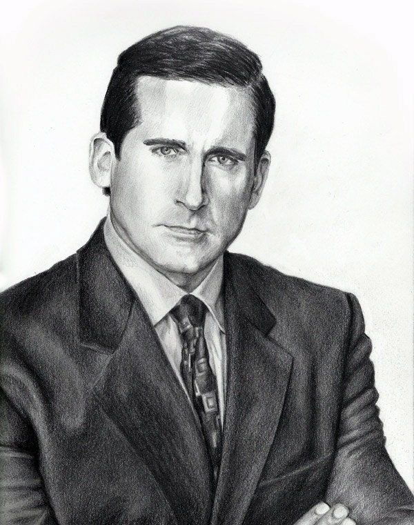 Original Drawing of Steve Carell as Michael Scott in The Office (NOT a print)