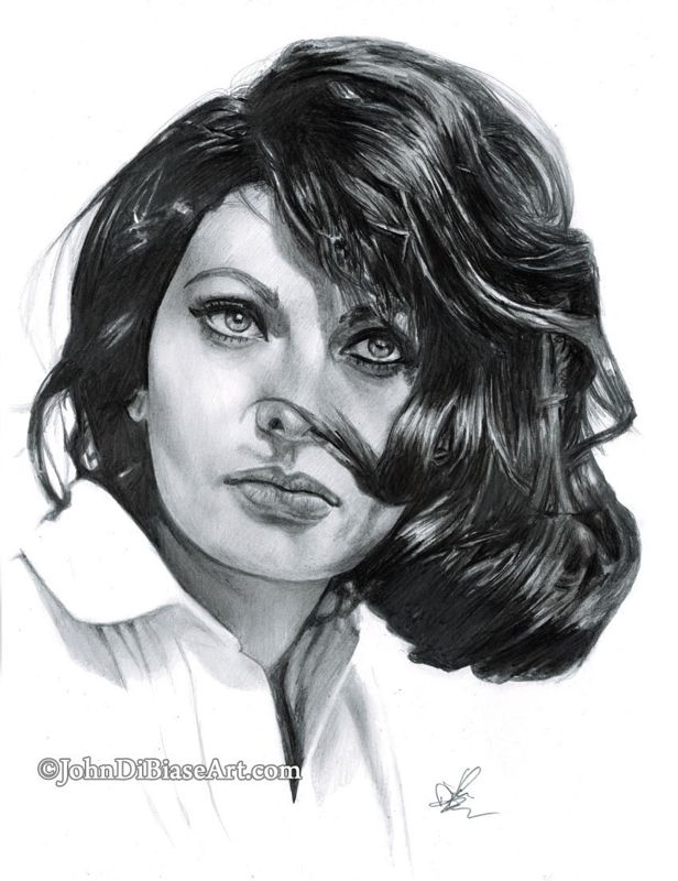 Sophia Loren Drawing Print