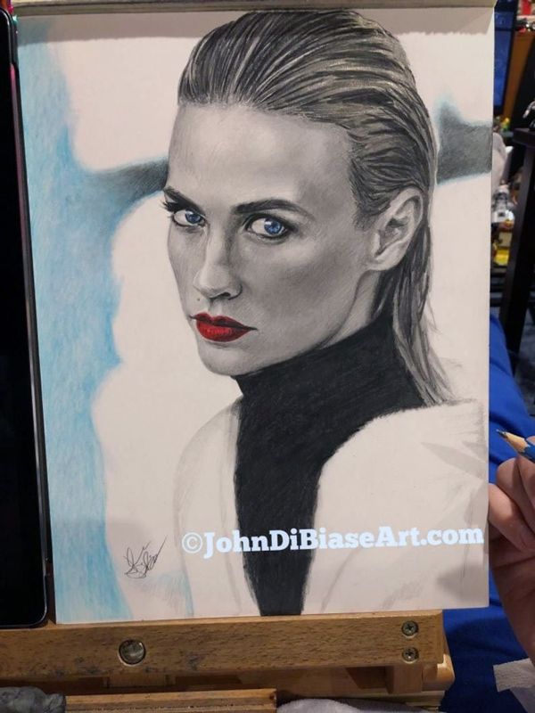 Original Sketch of January Jones (NOT a print)