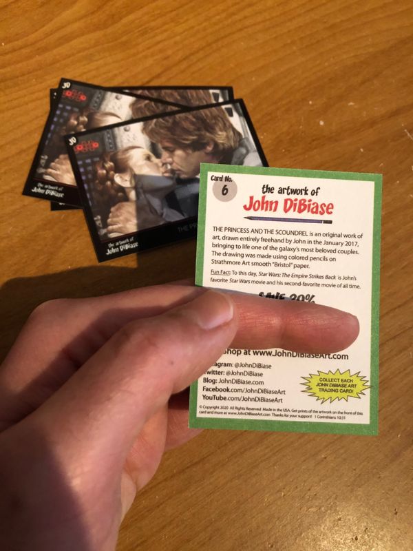John DiBiase Trading Card #6 - Star Wars Han and Leia