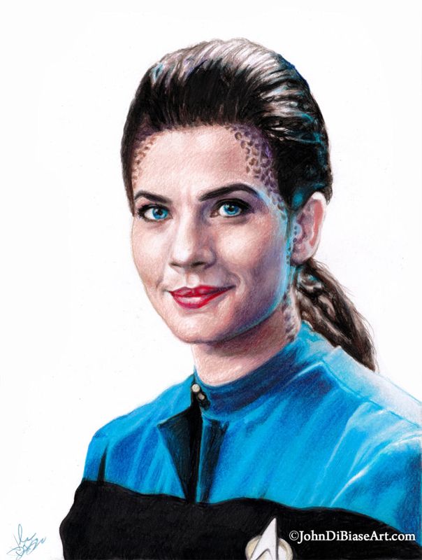 Dax ST DS9 Colored Pencil Drawing Print