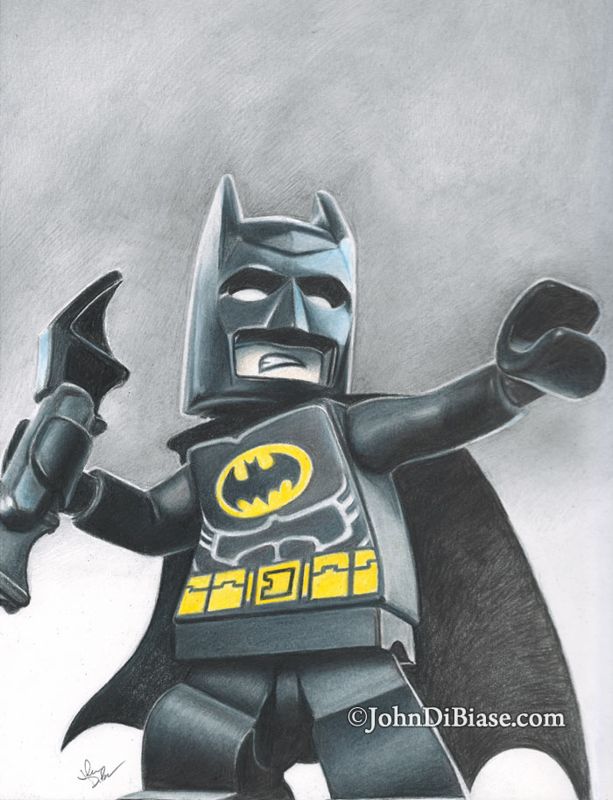 LEGO Batman Drawing Print