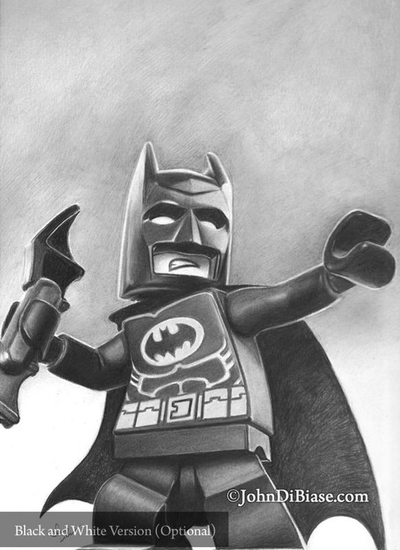 LEGO Batman Drawing Print