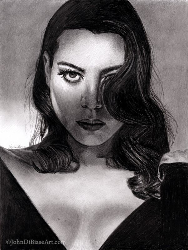 Aubrey Plaza Graphite Pencil Drawing Print 8.5 x 11