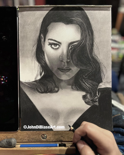 Aubrey Plaza Original Freehand Graphite Pencil Drawing 9x12 (Not a Print)