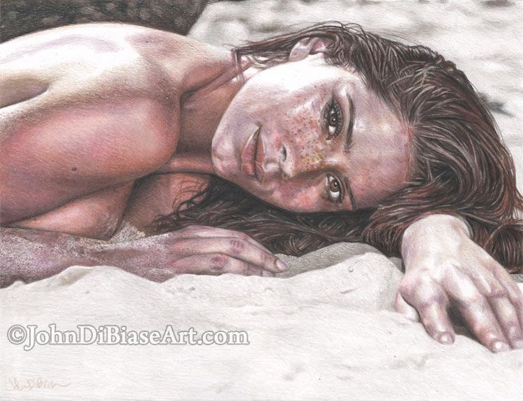 Simone De Kock Colored Pencil Drawing Print 8.5 x 11