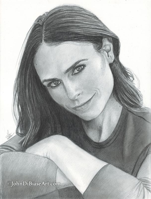 Jordana Brewster Graphite Sketch Print 8.5 x 11