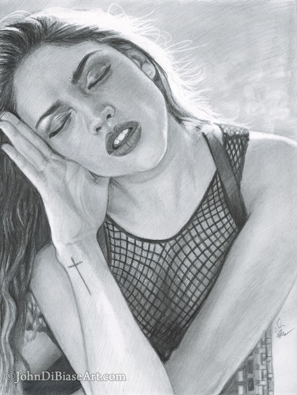 Eiza Gonzalez Pencil Portrait Drawing Print
